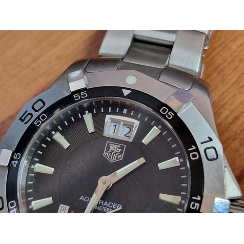 109 - TAG Heuer Aquaracer Stainless Steel Gents Wrist Watch, (Model: WAF1010), with Date, Black Face, Lumi... 