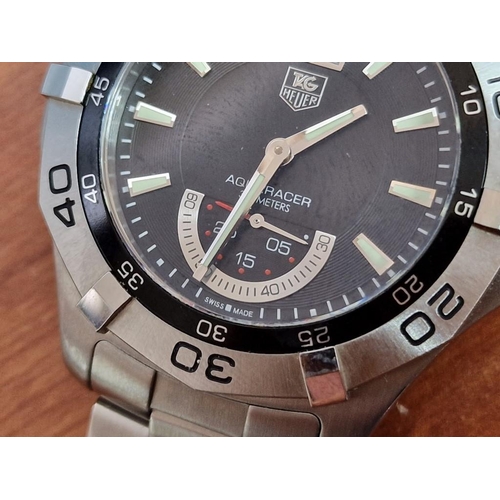 109 - TAG Heuer Aquaracer Stainless Steel Gents Wrist Watch, (Model: WAF1010), with Date, Black Face, Lumi... 