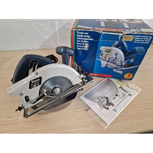 133 - Ferm 1050w Circular Saw, (Model: KS-160) with Box, Manual and Spare Blade