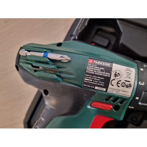 135 - Parkside Cordless Drill / Screwdriver in Case, (Model: PABS 10.8 B2), * Basic Test & Working