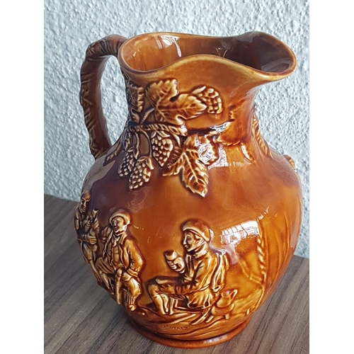 112 - Arthur Wood Pottery Jug with Taverna Scene (H:23.5cm)