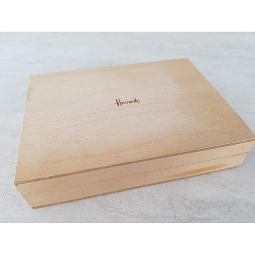 839 - Harrods Champagne Carrier (31 x 11 x 37.5cm) and Small Wooden Trinket Box (19 x 13.5 x 4cm)