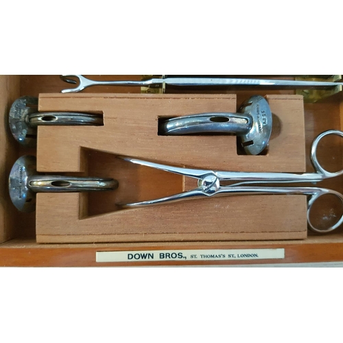 2A - Antique Tracheotomy Set C1940, Made by Down Bros of London for the Air Ministry in Original Box