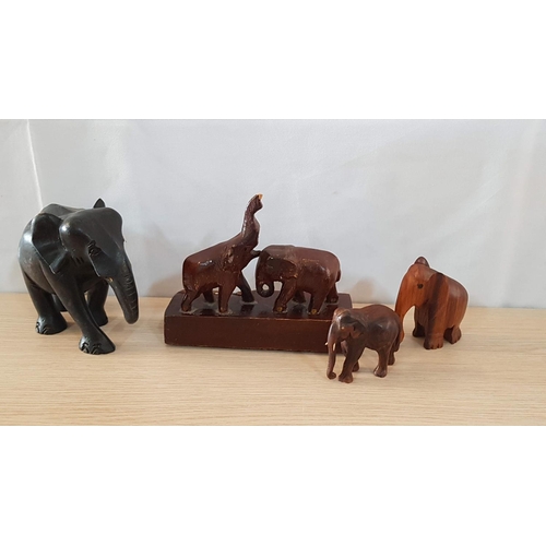 78 - Various Elephant Figurines (H:6.5 - 17cm), (A/F)