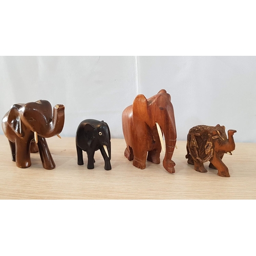 78 - Various Elephant Figurines (H:6.5 - 17cm), (A/F)