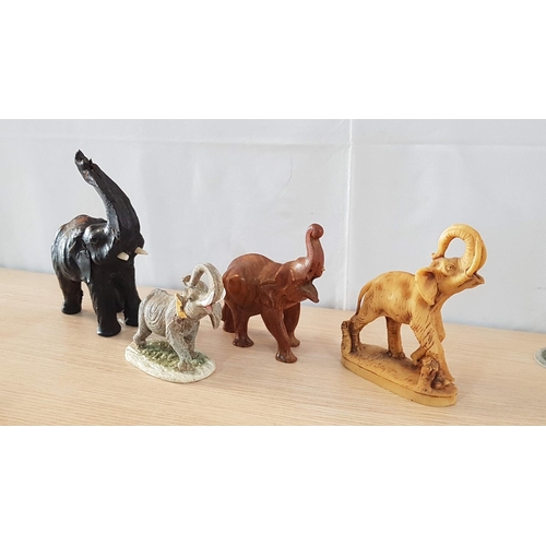 78 - Various Elephant Figurines (H:6.5 - 17cm), (A/F)