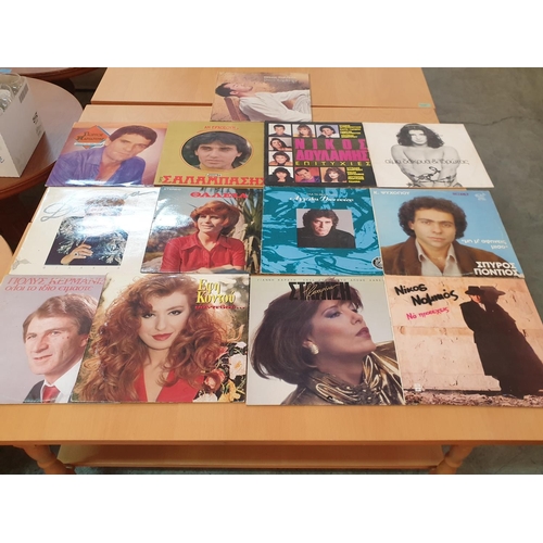 82 - Collection of 13 x LP's inc; Thanos Kalliris, Karvellas, Rouvas, Giorgos Shampasis, Polis Kermanidis... 