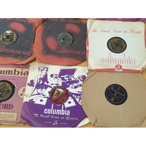 84 - Collection of 30 x Vinyl Records, 78RPM inc; Columbia - His Master's Voice, Columbia - Brunswick, Ph... 