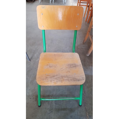 86 - Retro School Chair with 1 x Stool