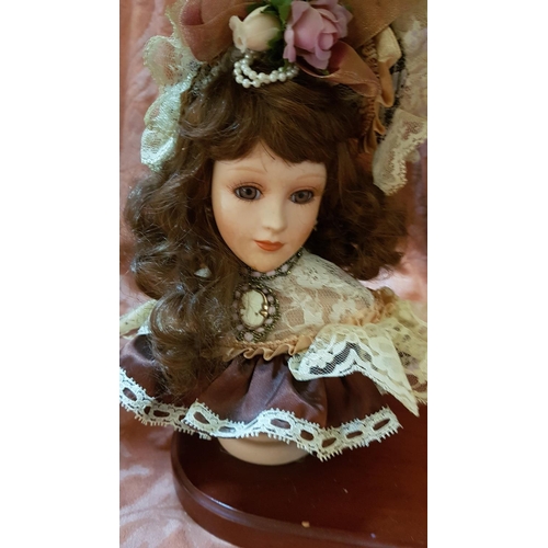 208 - 2 x Vintage Victorian Style Porcelain in Doll Lamp *Basic Test and Working*