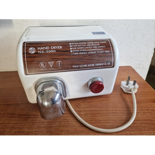 140 - Electric Wall Mounted 'Tew' Hand Dryer, (Model: TCO-1500ES), Made in Taiwan