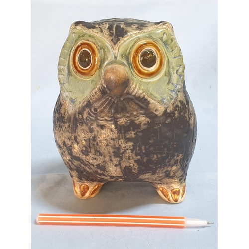 177 - Lladro Gres Eagle Owl Figurine, (#2020), Designed by Antonio Bollester, Circa 1985, Retired Piece.