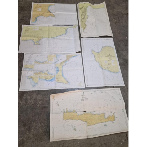 772 - Collection of British Admiralty & Other Nautical Charts; #850 Cape Aspro to Cape Pyla, #849 Ports in... 