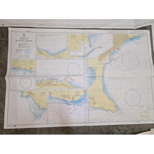 772 - Collection of British Admiralty & Other Nautical Charts; #850 Cape Aspro to Cape Pyla, #849 Ports in... 