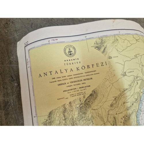 772 - Collection of British Admiralty & Other Nautical Charts; #850 Cape Aspro to Cape Pyla, #849 Ports in... 
