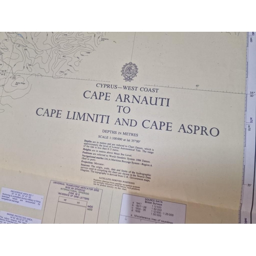 772 - Collection of British Admiralty & Other Nautical Charts; #850 Cape Aspro to Cape Pyla, #849 Ports in... 