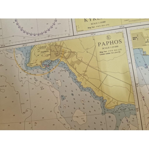 772 - Collection of British Admiralty & Other Nautical Charts; #850 Cape Aspro to Cape Pyla, #849 Ports in... 