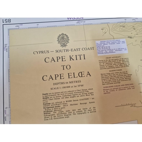 772 - Collection of British Admiralty & Other Nautical Charts; #850 Cape Aspro to Cape Pyla, #849 Ports in... 