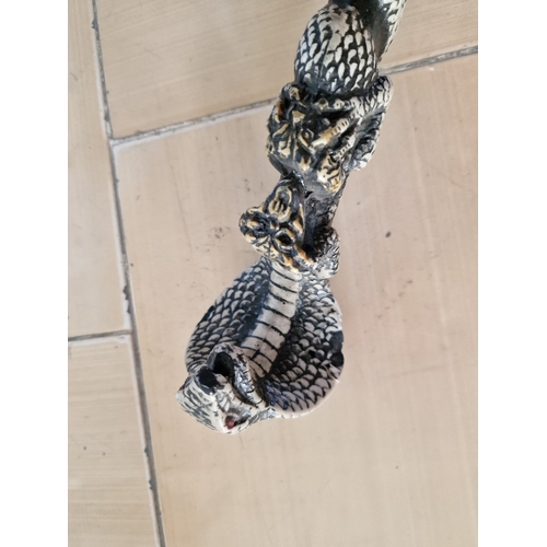 83 - Ornamental Katana / Samurai Style Sword with King Cobra Handle and Decorative Scabbard