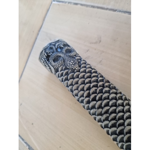 83 - Ornamental Katana / Samurai Style Sword with King Cobra Handle and Decorative Scabbard