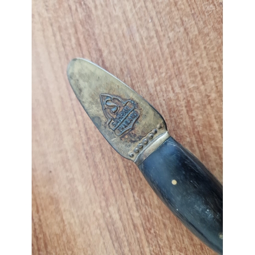 84 - Carving Set in Wooden Stand with 'Cyprus', Together with Thai 'Samran' Kinfe, (2)