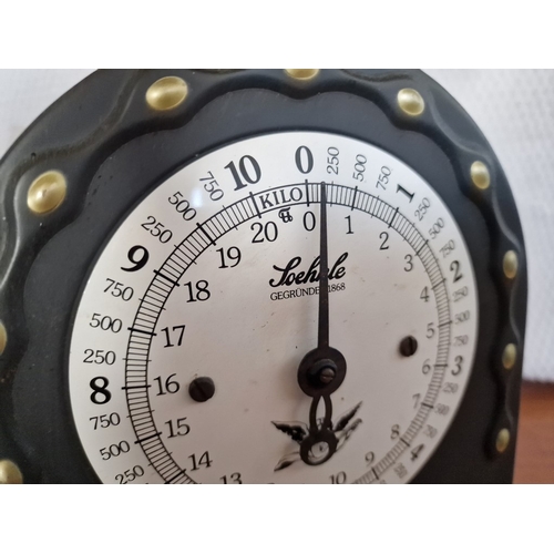 89 - Vintage Soehnle Scales, 10kg, with White Metal Tray