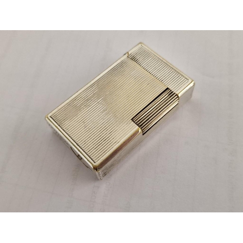 771 - Vintage S.T. Dupont Silver Plated Lighter (Made in France), * Basic Test and Working *