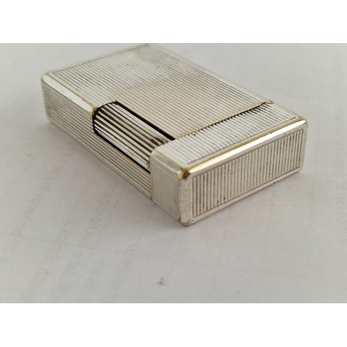 771 - Vintage S.T. Dupont Silver Plated Lighter (Made in France), * Basic Test and Working *