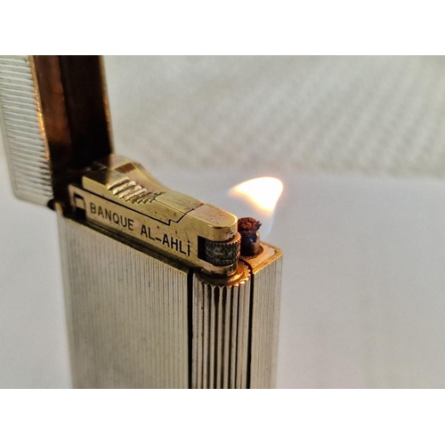 771 - Vintage S.T. Dupont Silver Plated Lighter (Made in France), * Basic Test and Working *