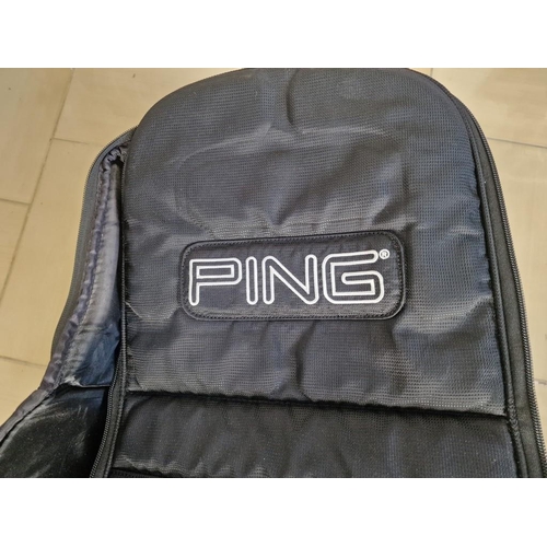 777 - Ping Golf Travel Bag with Wheels, Black Colour, Folds For Easy Storage