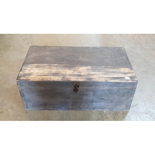 109 - Carpenters Pine Tool Chest with Inside Tray Suitable for Upcycling, Storage Travel or Coffee Table e... 