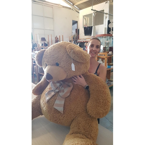 75A - Smiling Teddy Bear Huggable Giant Bear Looking for Home

Nb. Model NOT Included, Shown for Scale Pur... 