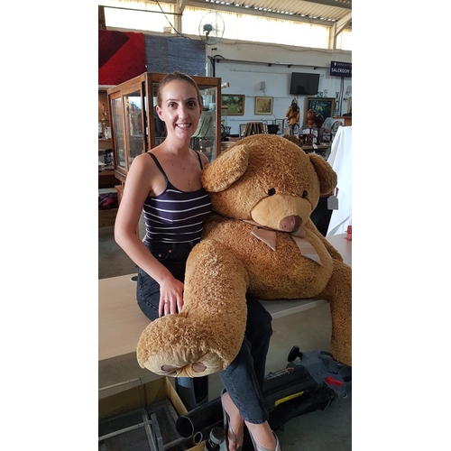 75A - Smiling Teddy Bear Huggable Giant Bear Looking for Home

Nb. Model NOT Included, Shown for Scale Pur... 