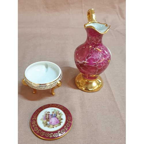 72 - 8 x Limoges of France Porcelain Pieces inc; Jug, Lidded Pot, and 2 x Other Odd Pieces of Limoge Porc... 