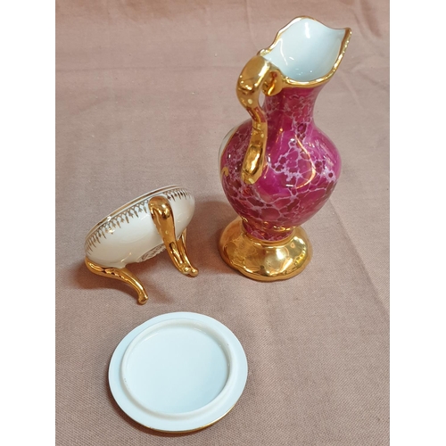 72 - 8 x Limoges of France Porcelain Pieces inc; Jug, Lidded Pot, and 2 x Other Odd Pieces of Limoge Porc... 