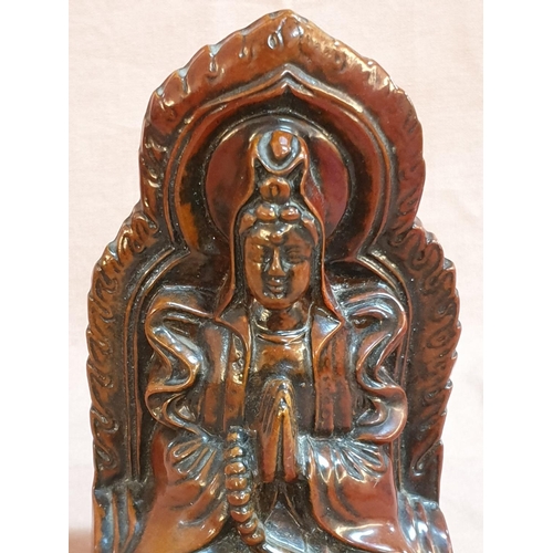 75 - Set of 6 x Miniature Buddhas (H:4.5cm) Together with 2 x Buddhas (H:12cm) and Female Deity (H:18cm)