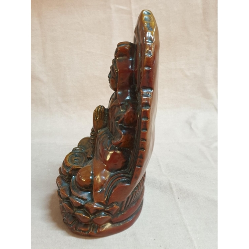 75 - Set of 6 x Miniature Buddhas (H:4.5cm) Together with 2 x Buddhas (H:12cm) and Female Deity (H:18cm)