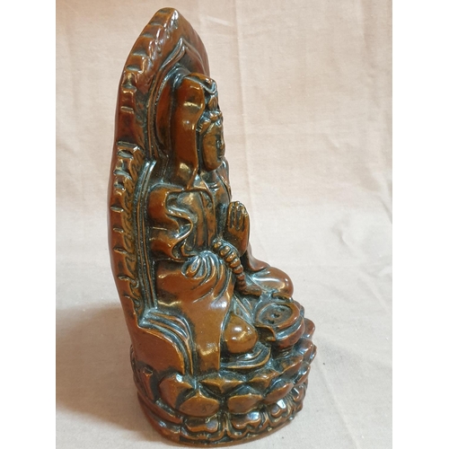 75 - Set of 6 x Miniature Buddhas (H:4.5cm) Together with 2 x Buddhas (H:12cm) and Female Deity (H:18cm)
