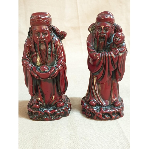 75 - Set of 6 x Miniature Buddhas (H:4.5cm) Together with 2 x Buddhas (H:12cm) and Female Deity (H:18cm)