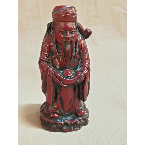 75 - Set of 6 x Miniature Buddhas (H:4.5cm) Together with 2 x Buddhas (H:12cm) and Female Deity (H:18cm)