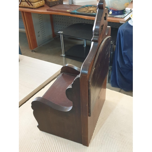 76 - Victorian Bracket with Shaped Bevelled Mirror and Drawer (48 x 26.5 x 23cm)