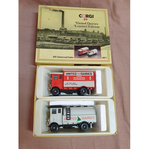 78 - Corgi Boxed Set of 2 x Dairies Limited Edition Die Cast Models