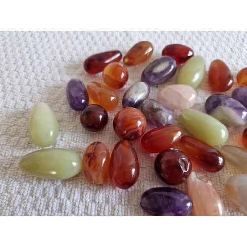 31 - Collection of Approx. 39 x Polished Gem Stones, Various Colours