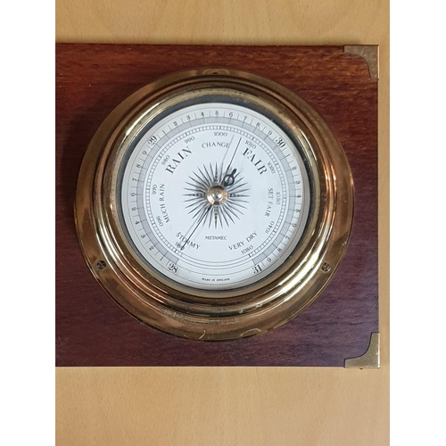 40 - Matching Marine Quartz Clock and Barometer by Metamec, Brass Finish = Ø:5