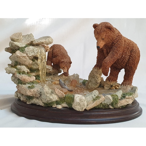 845 - Country Artist an Early Catch CA 00792 Bear Figurines Hand Craft