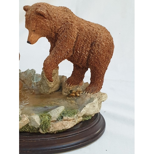 845 - Country Artist an Early Catch CA 00792 Bear Figurines Hand Craft