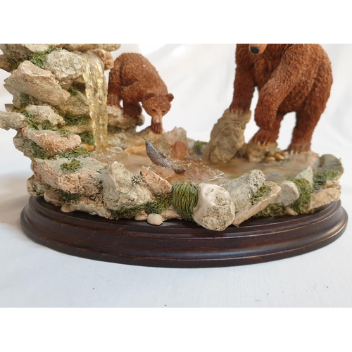 845 - Country Artist an Early Catch CA 00792 Bear Figurines Hand Craft