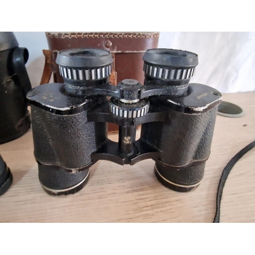 51 - Pair Prinz Binoculars 8 x 30 with Case, Strap & Lens Covers Together with 3 Other Pairs of Binocular... 