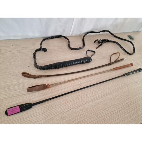 77 - 3 x Riding Crops and a Whip (4)