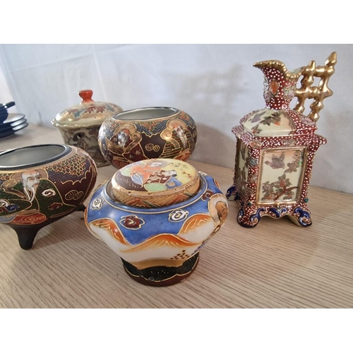 78 - Oriental Porcelain Including 2 x Lidded Pots (6)